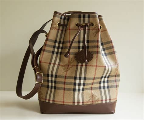 burberry bucket bag vintage|authentic vintage burberry bag.